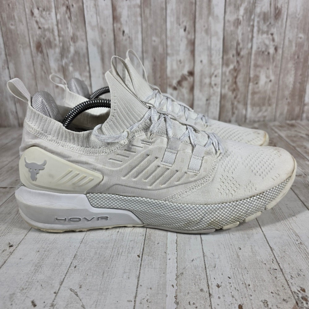 Under Armour Project Rock 3 Mens Training Shoes White 3023004-110 Size 11